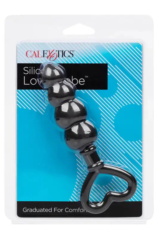 Perles d’amour Plug anal en silicone noir.