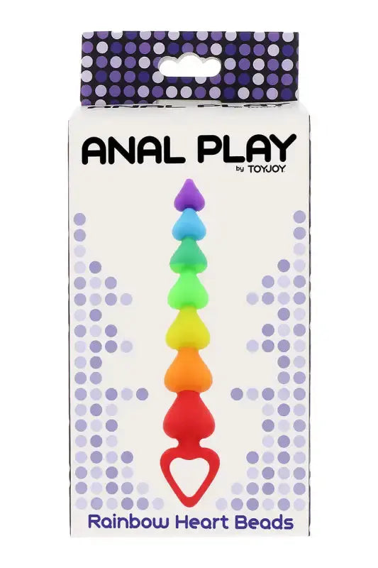 Perles anales en forme de cœur arc-en-ciel un Stimulateur anal pour du plaisir