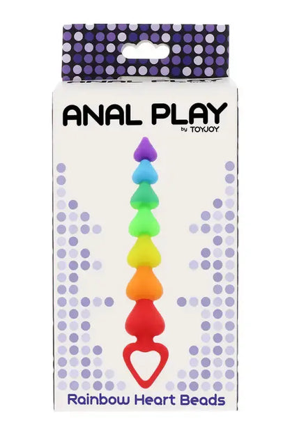 Perles anales en forme de cœur arc-en-ciel un Stimulateur anal pour du plaisir