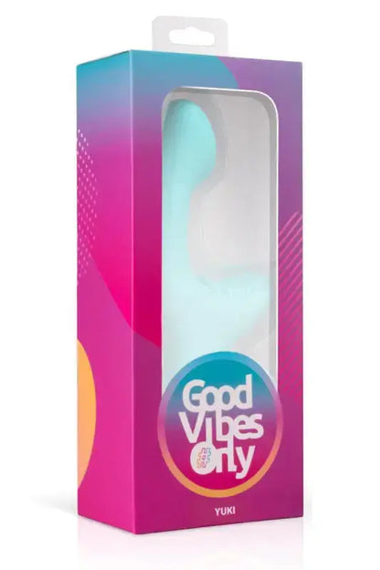 Emballage du vibromasseur multifonctions Yuki de Good Vibe Only, conçu pour le plaisir féminin.