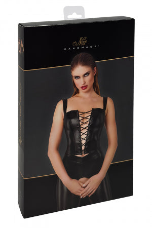 Top style corset Vixen · Noir Handmade · vue 3