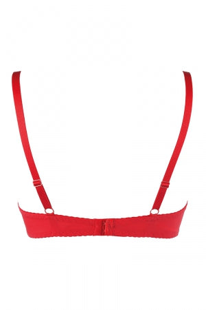 Soutien-gorge push-up rouge · Axami · vue 3