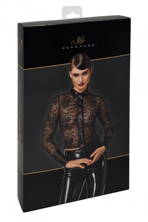 Chemise dentelle Noirelle · Noir Handmade · vue 3