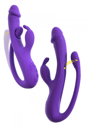 Vibro Rabbit avec tickler flexible · Sweet Smile · vue 3