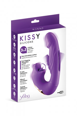 Vibromasseur rabbit 3-en-1 Kissy violet · Yoba · vue 3