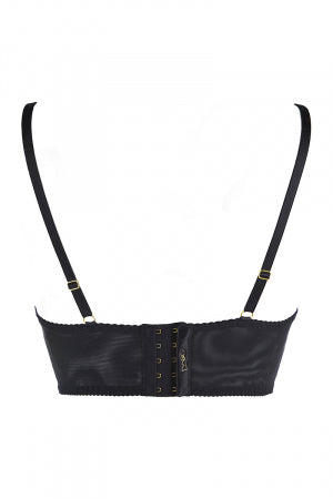 Soutien-gorge bustier noir · Axami · vue 3