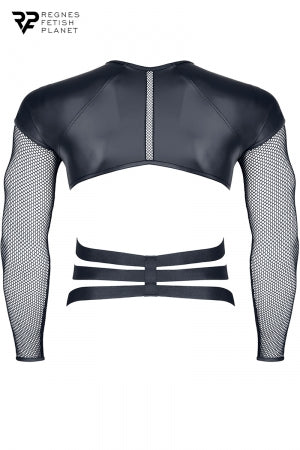T-shirt harnais wetlook et maille · Regnes · vue 3