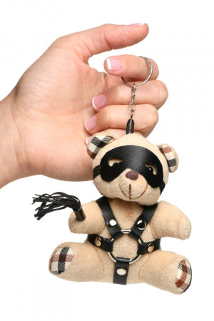 Porte-clés Teddy Bear BDSM avec martinet · Master Series · vue 3