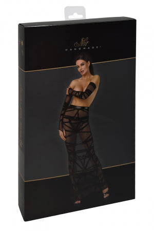 Jupe longue fendue Bondesque · Noir Handmade · vue 3