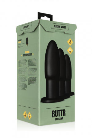 Kit entrainement anal 3 plugs Cluster Bombs · BUTTR · vue 3