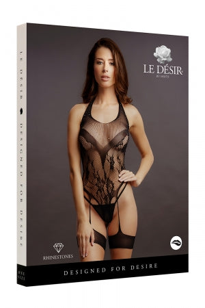 Body fendu résille et strass · Le Désir · vue 3