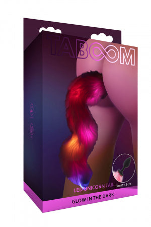 Plug anal Licorne avec queue lumineuse · Taboom · vue 3