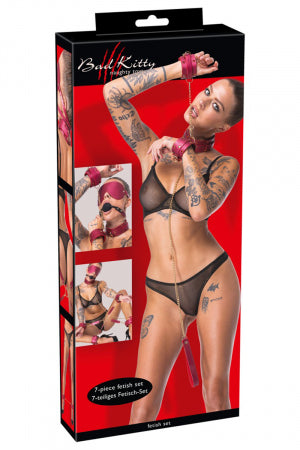 Ensemble 7 pièces Fetish SM rose · Bad Kitty · vue 3