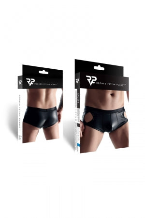 Shorty ouvert noir wetlook · Regnes · vue 3