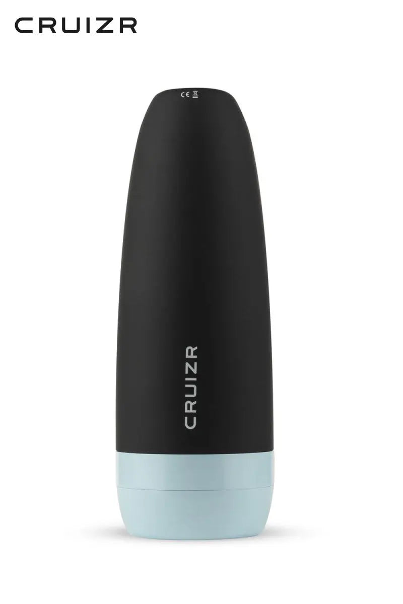Masturbateur CRUIZR CP01 en noir et bleu, sextoy masculin à rotation et succion.