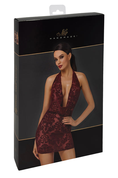 mini robe dos nu en tulle extensible grande taille dans son emballage