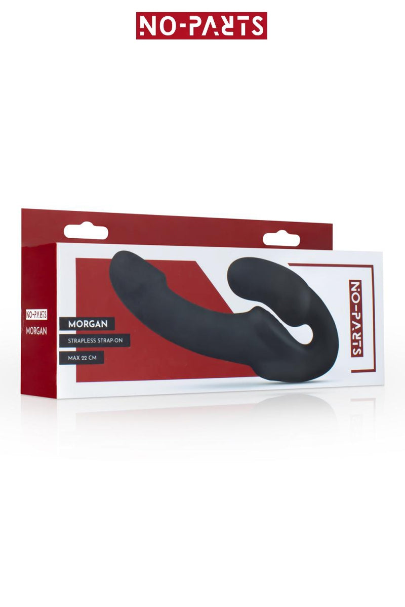 Gode-ceinture sans harnais anatomique Morgan noir No-Parts