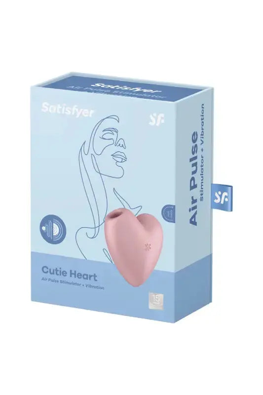 stimulateur clitoridien double technologie Cutie Heart rose dans son emballage  - Satisfyer LollyDoll