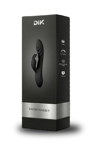 Vibromasseur rabbit à tige ondulée Sweet Rabbit noir DIK