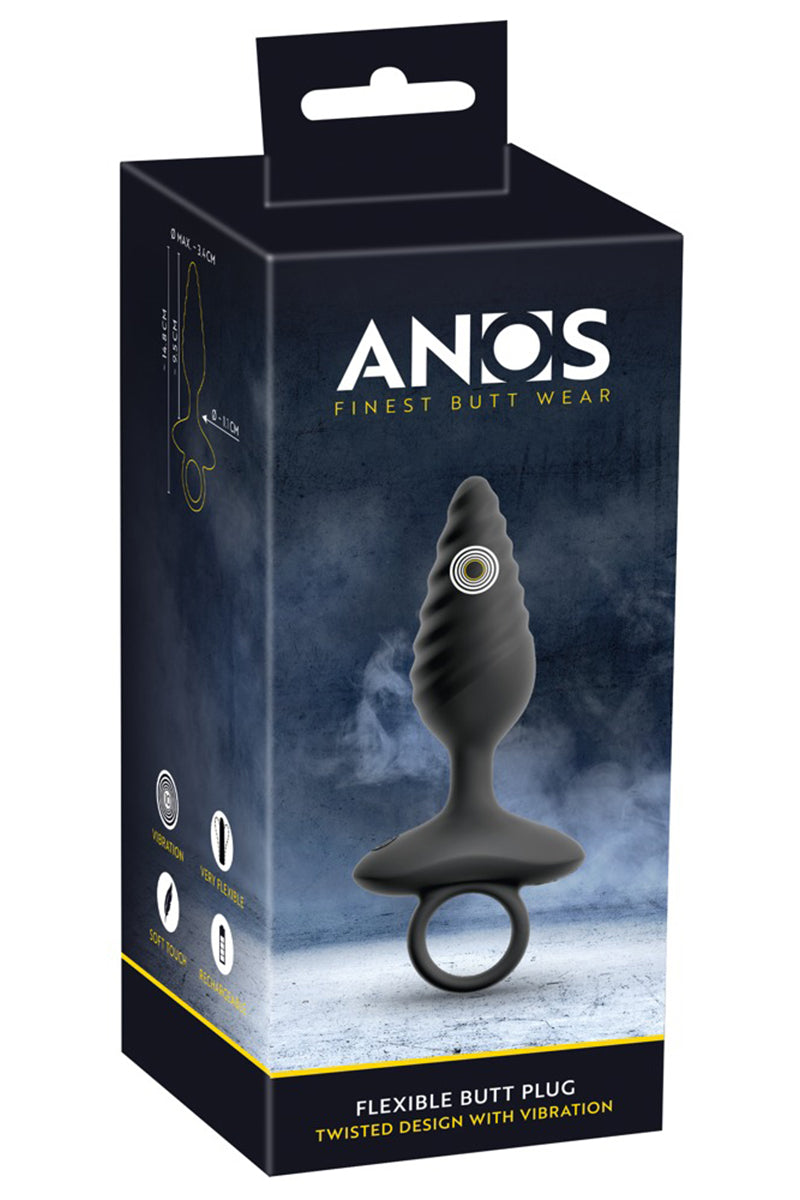 Plug anal vibrant flexible en spirale Twisted Design Anos