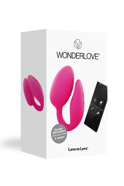 Œuf vibrant télécommandé double moteur Wonderlove Love to Love