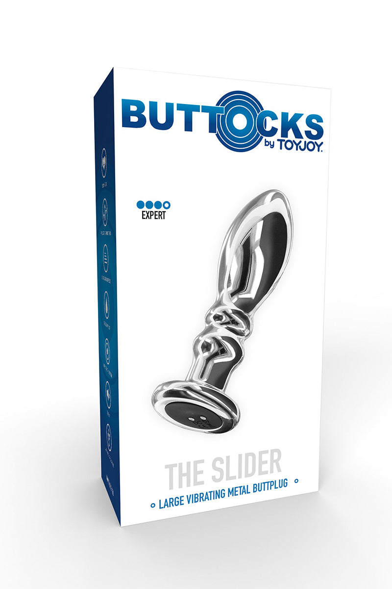 Plug anal vibrant en acier inoxydable The Slider Toy Joy