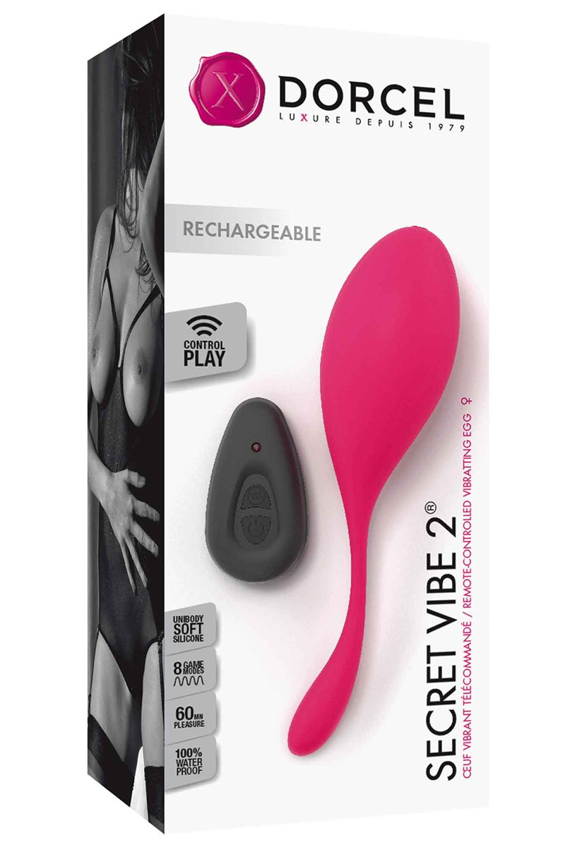 Œuf vibrant télécommandé Secret Vibe 2 fuchsia Dorcel