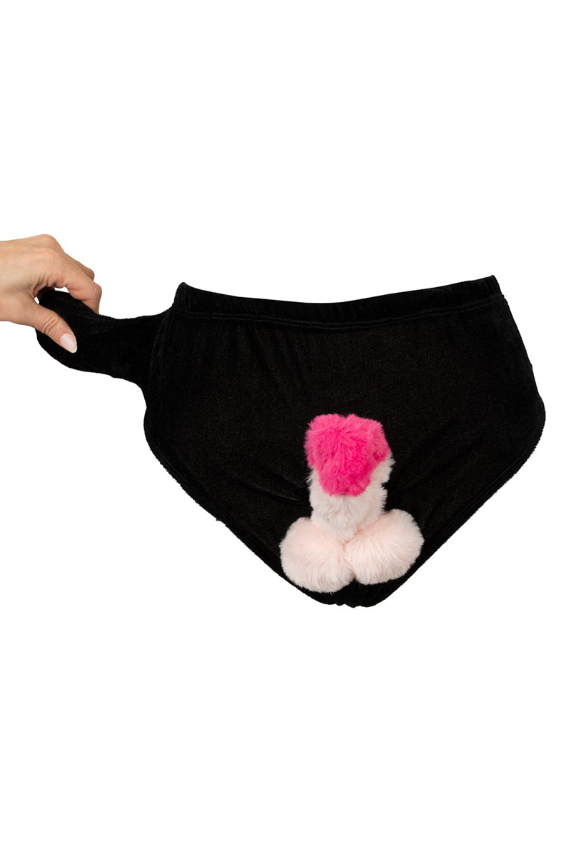 Slip humoristique avec pénis en peluche mobile GenToys