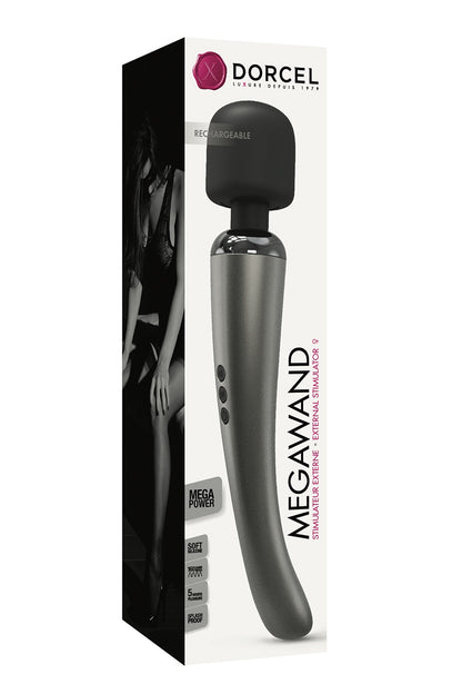 Stimulateur clitoridien wand rechargeable Megawand Silver Dorcel