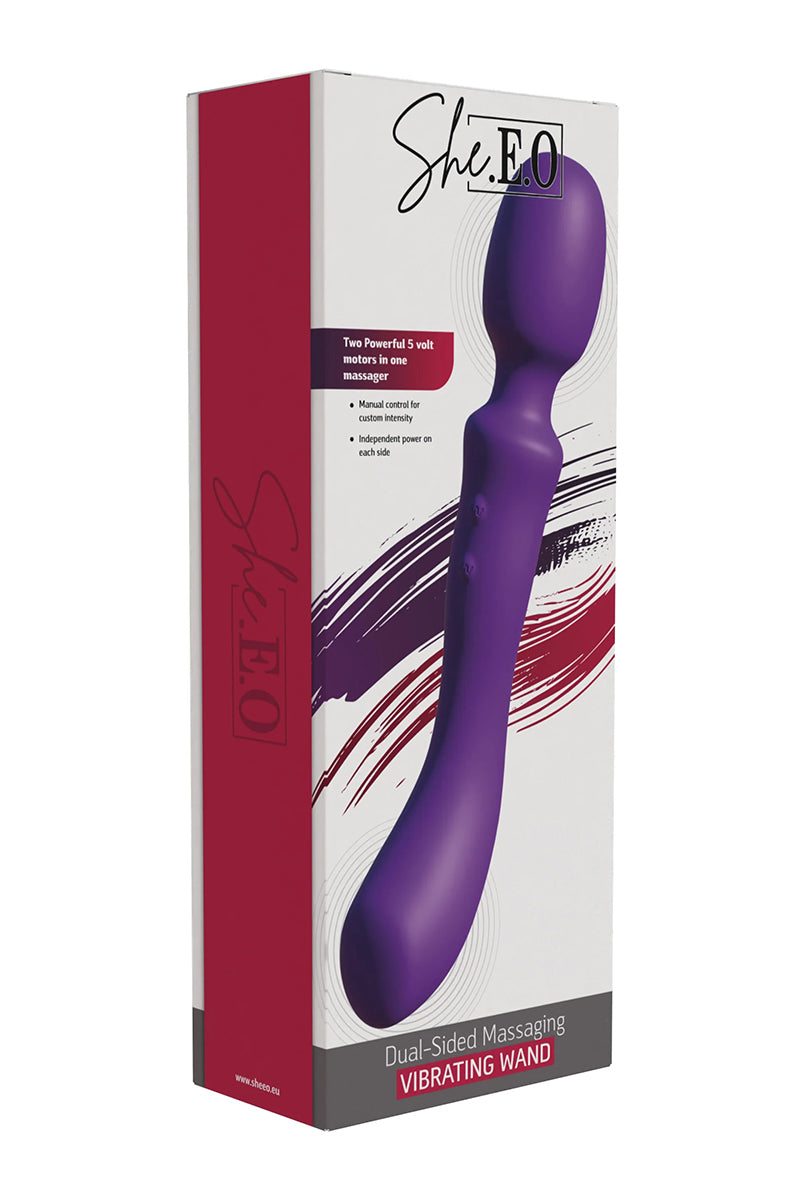 Vibromasseur double face 2 en 1 rechargeable She E-O