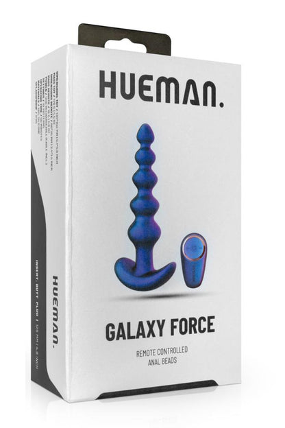 Plug anal vibrant à perles télécommandé Galaxy Force Hueman