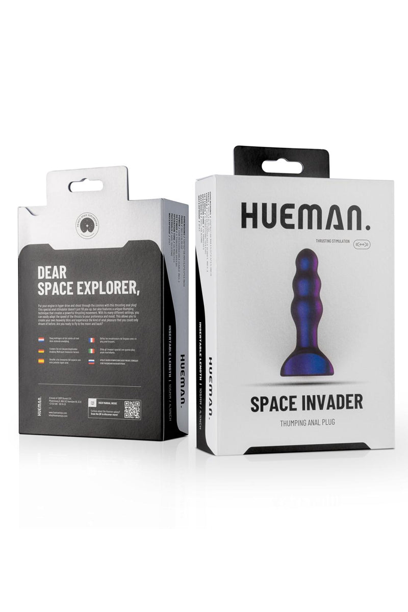 Plug anal à percussion étanche Space Invader Hueman