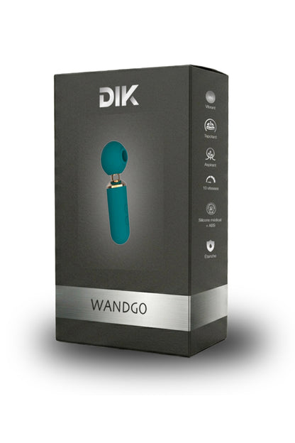 Stimulateur clitoridien mini wand 3 en 1 Wandgo vert DIK