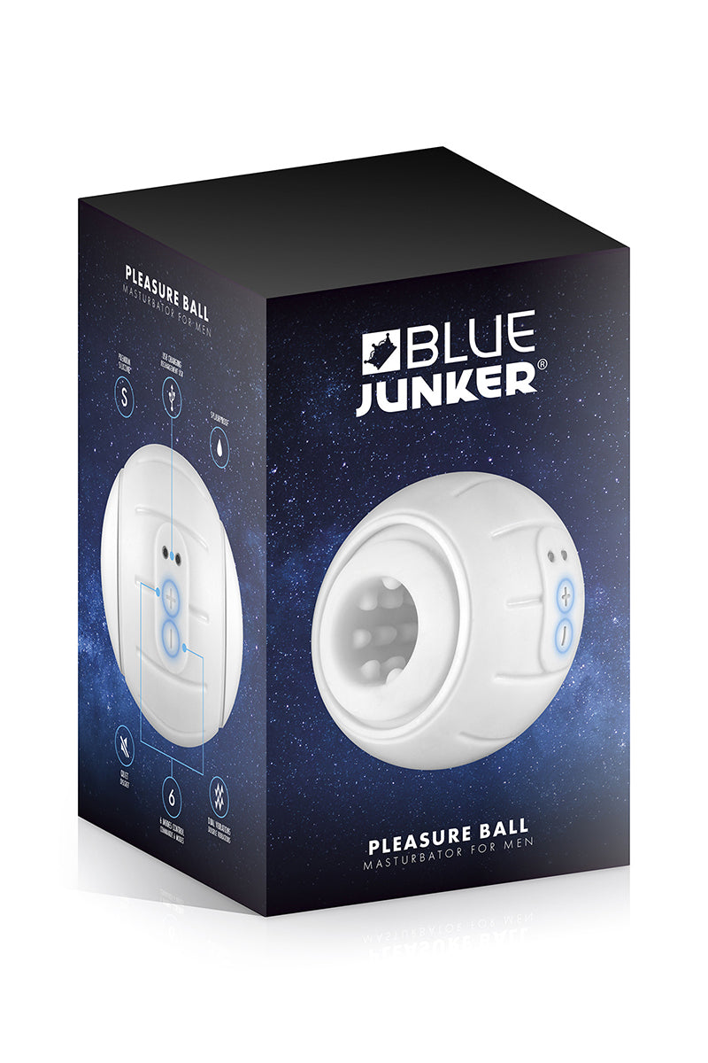 Masturbateur vibrant de voyage recto verso Pleasure Ball Blue Junker
