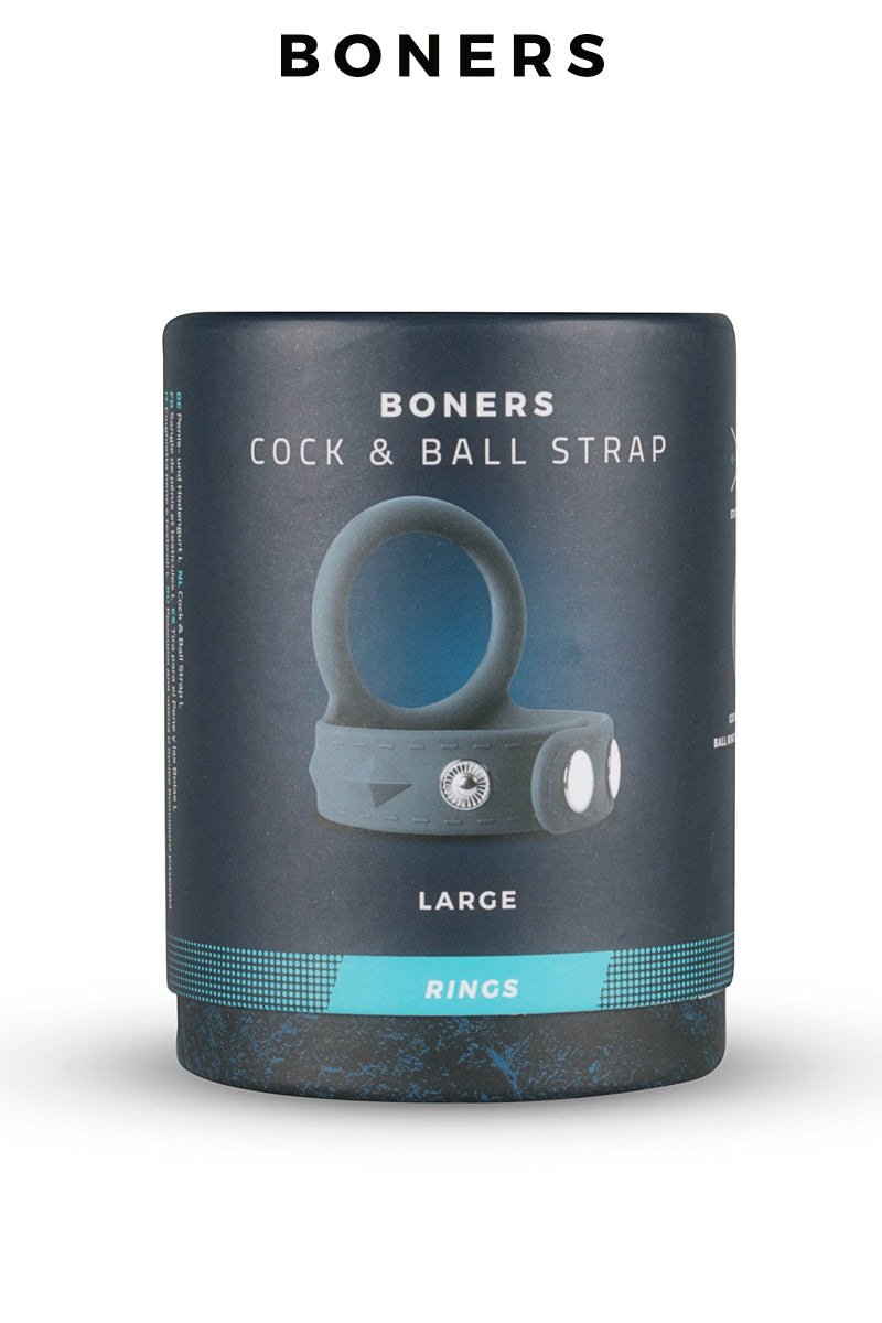 Cockring et ball strap réglable en silicone Boners
