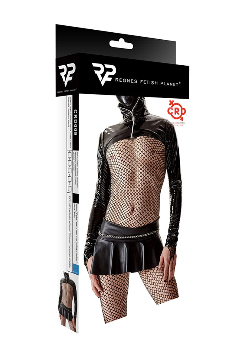 Veste courte wetlook à col montant zippé Cross Dresser Regnes