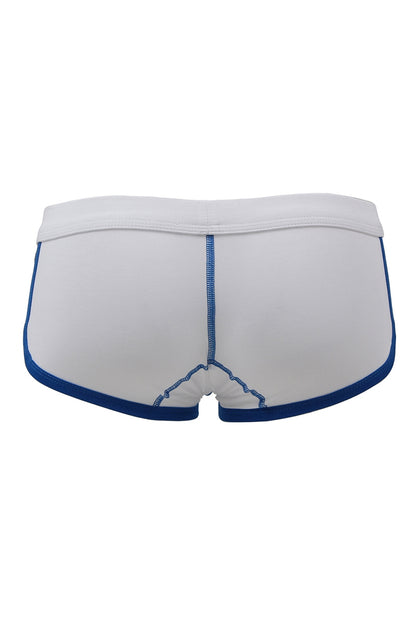 Mini boxer homme tissu épais blanc à liserés Paris Hollywood