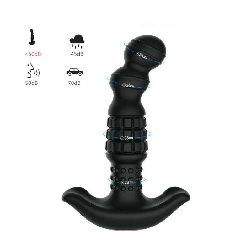 Pineapple Man Honey Play Box masseur prostatique vibrant billes roulantes – vue télécommande et port charge USB rechargeable