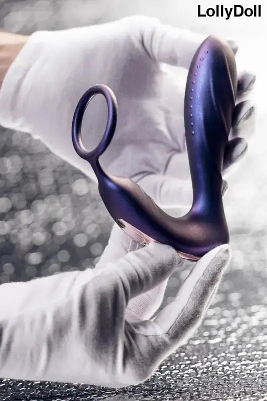 Stimulateur prostatique vibrant Plug et cockring combinés vibrant violet, multiple plaisirs, point P (point G masculin) une érection plus longue et plus dure avec télécommande, le tout disponible sur LollyDoll