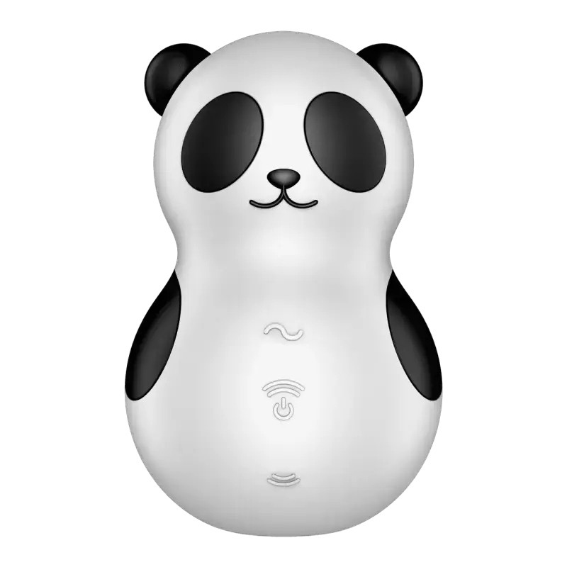 Vibromasseur Pocket Panda avec design adorable et boutons de contrôle.