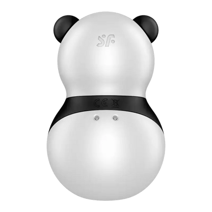 Vibromasseur Pocket Panda avec un design adorable et un dos noir, idéal pour le plaisir intime.