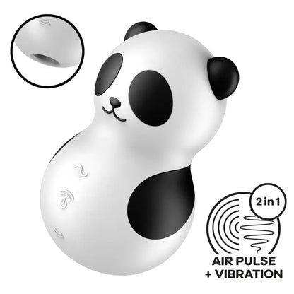 Vibromasseur Pocket Panda au design adorable avec fonction air pulse et vibration, idéal pour le plaisir.