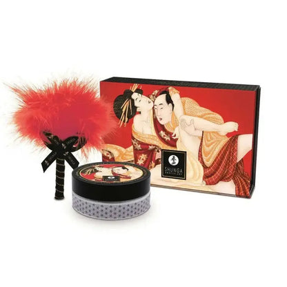 Coffret complet de Poudre de massage délectable - Fraise et champagne disponible chez LollyDoll