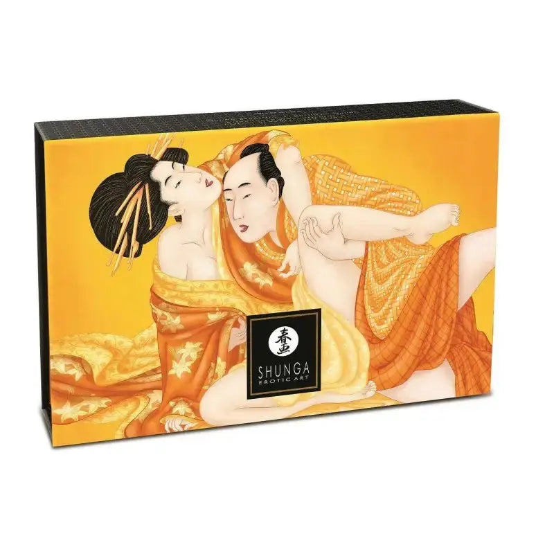 Poudre de massage délectable - Mangue enivrante dans un emballage artistique de Shunga.