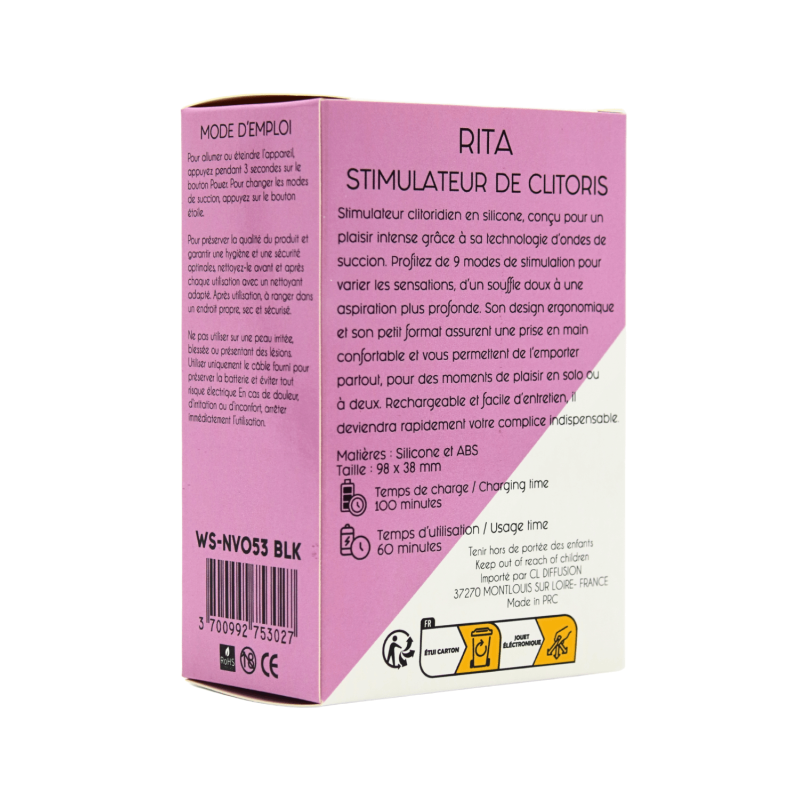 RITA Cœur Ardent utilisation solo couple hypoallergénique