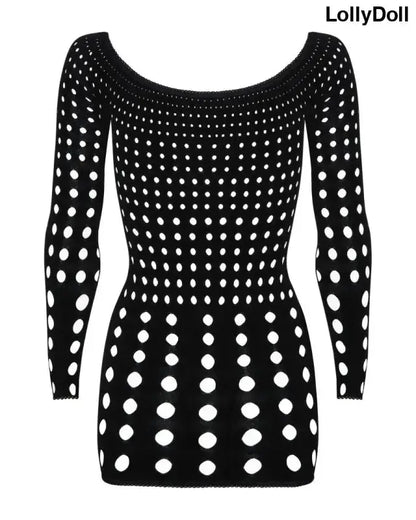 Robe sexy Rocker en noir, une tenue glamour et irrésistible pour vos soirées spéciales.  Disponible chez LollyDoll