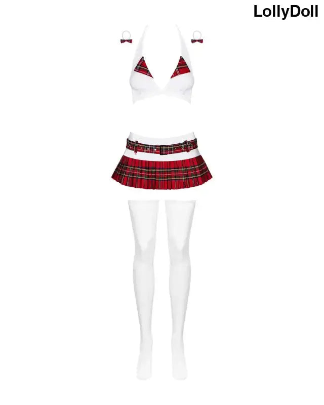 Découvrez le superbe costume Schooly en rouge et blanc, parfait pour ajouter une touche de séduction à vos soirées déguisées. Avec sa coupe ajustée et ses couleurs vibrantes, ce costume sexy mettra en valeur votre silhouette avec élégance. Disponible chez LollyDoll pour un look irrésistible et plein de style.