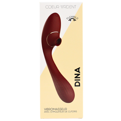DINA Cœur Ardent bordeaux silicone USB pochette rangement flexible