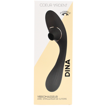 DINA Cœur Ardent noir USB rechargeable pochette rangement incluse