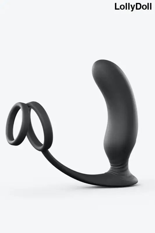 Jouet sexuel en silicone noir Stimulateur prostate et cockring